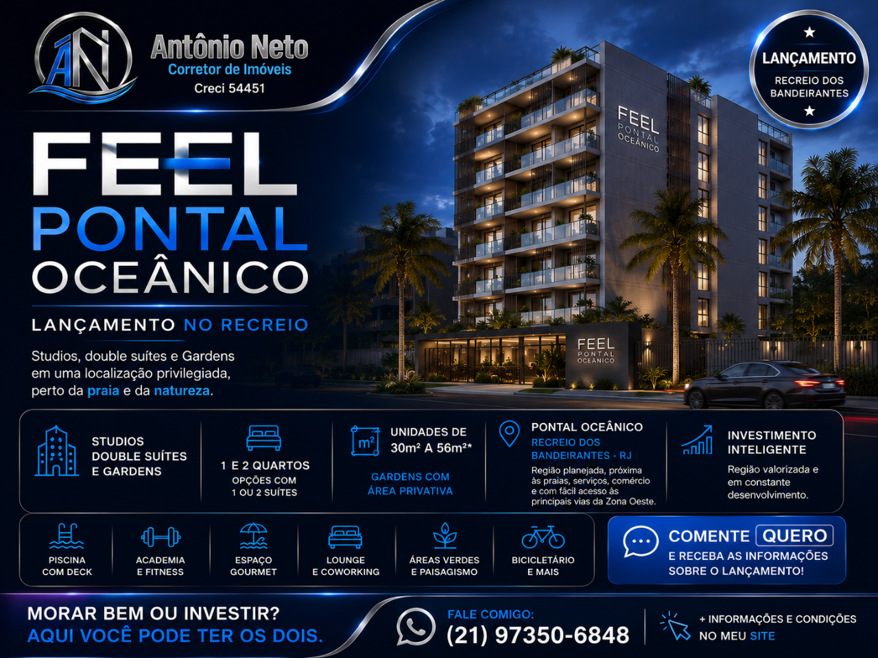 Feel Pontal Oceânico – Lançamento no Recreio dos Bandeirantes — imóvel em Recreio dos Bandeirantes, Rio de Janeiro