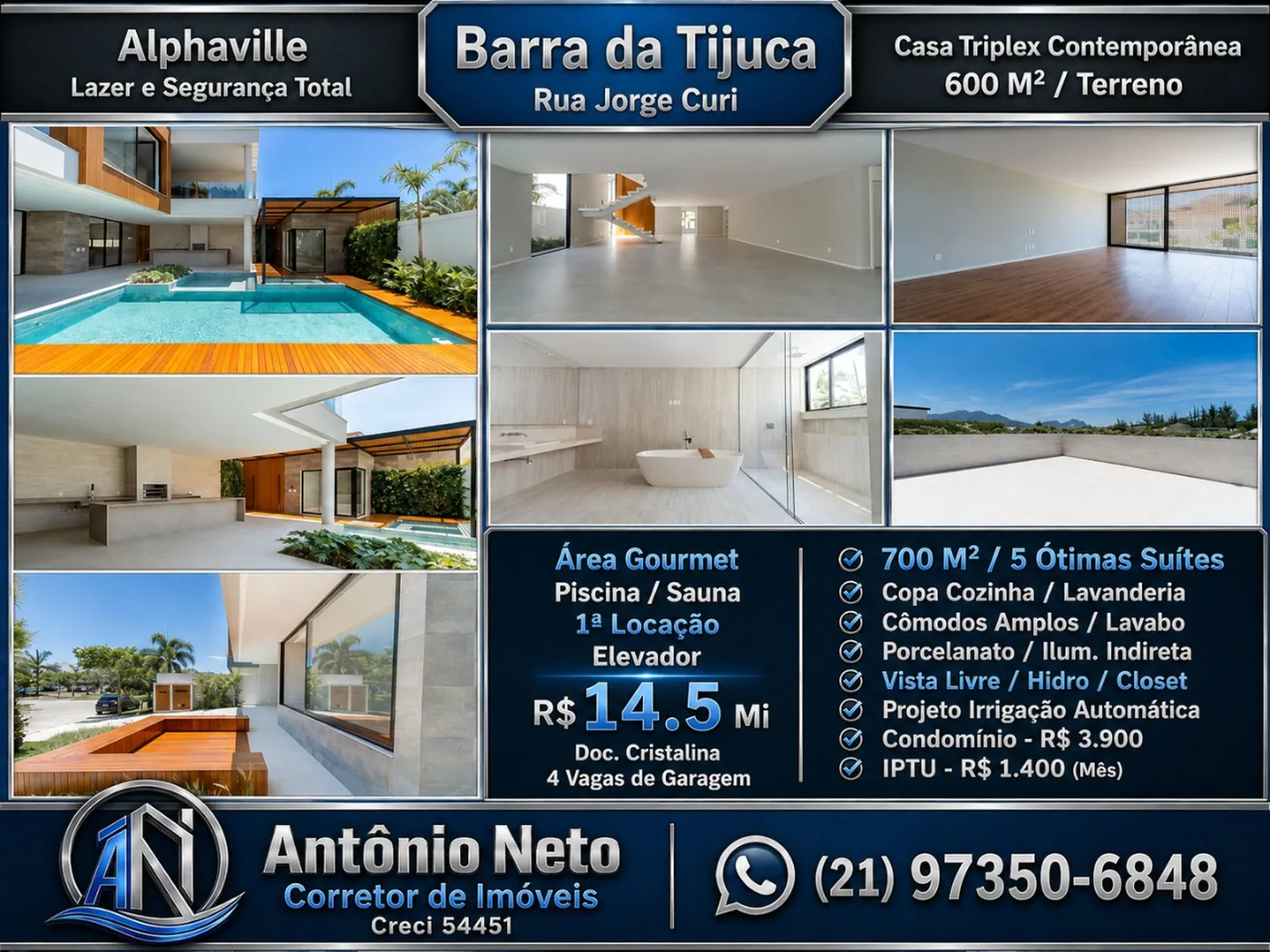 Casa Barra da Tijuca — Alphaville 700m² — imóvel em Barra da Tijuca, Rio de Janeiro