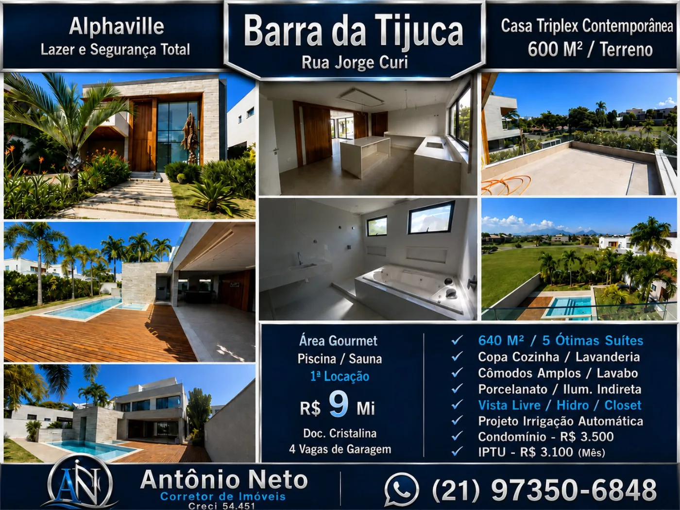 Casa Barra da Tijuca — Alphaville 640m² — imóvel em Barra da Tijuca, Rio de Janeiro