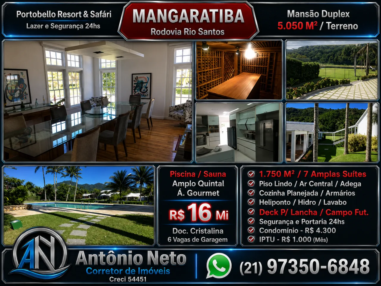 Casa Mangaratiba Portobello 1.750m² — imóvel em Portobello, Mangaratiba