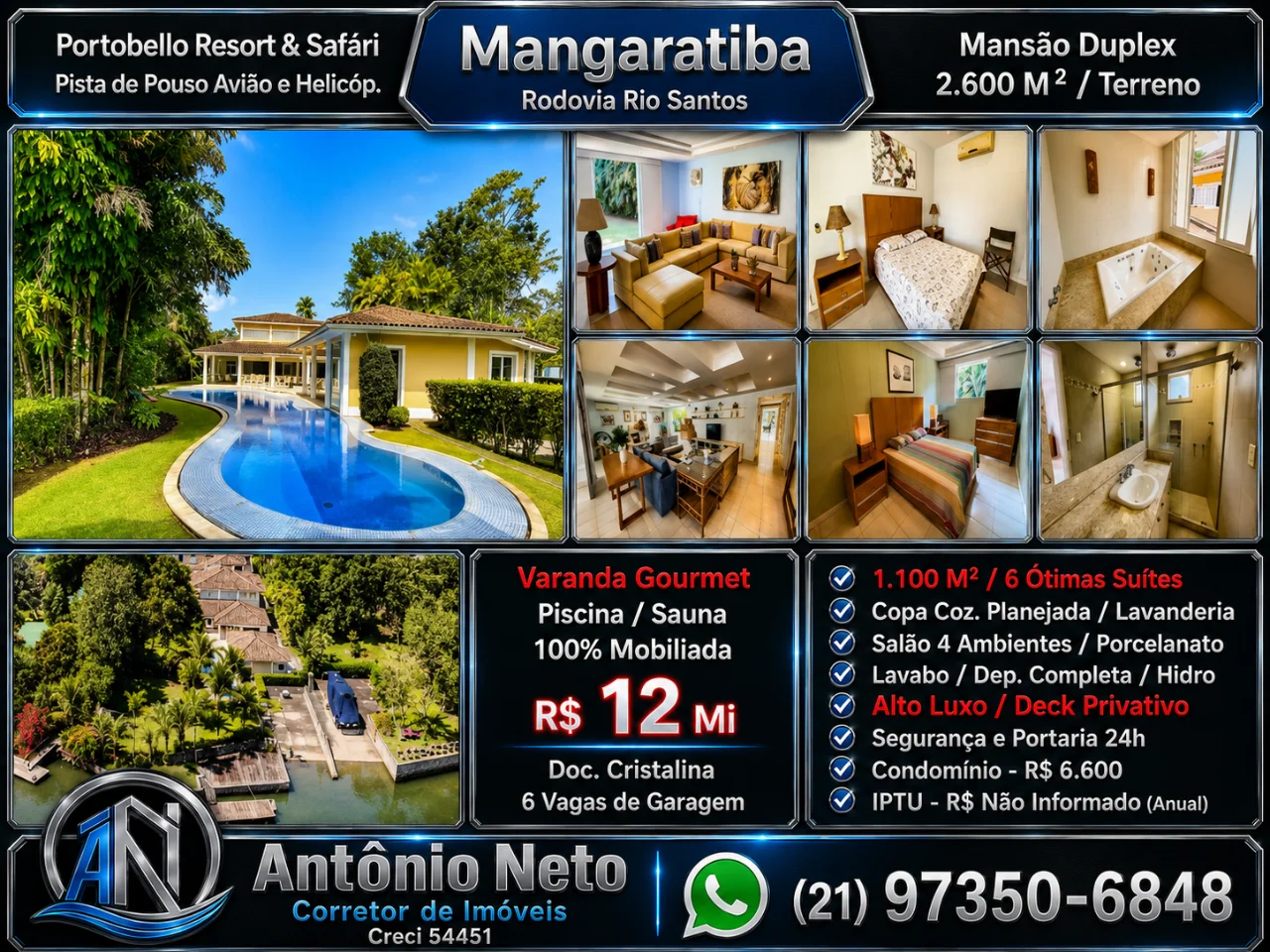 Casa Mangaratiba Portobello 1.750m² — imóvel em Portobello, Mangaratiba